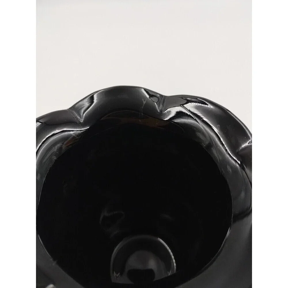 Vintage Ebony Black  Vase 5.5